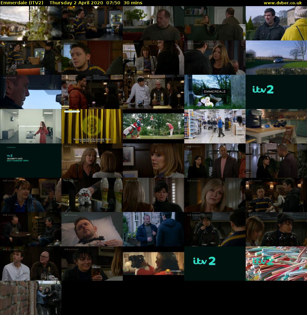 Emmerdale (ITV2) Thursday 2 April 2020 07:50 - 08:20