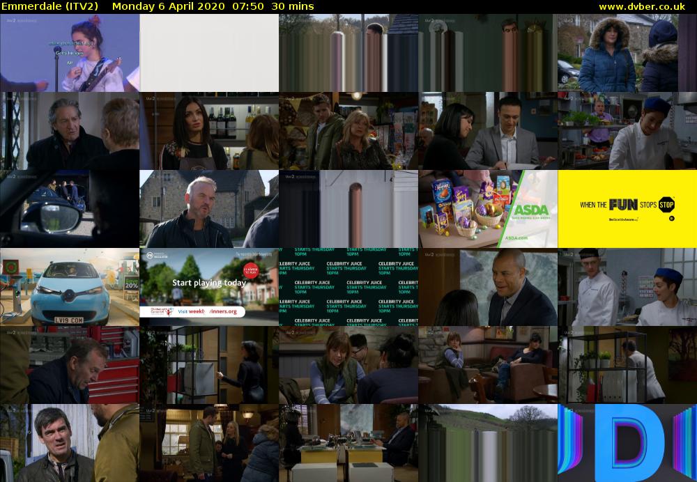 Emmerdale (ITV2) Monday 6 April 2020 07:50 - 08:20