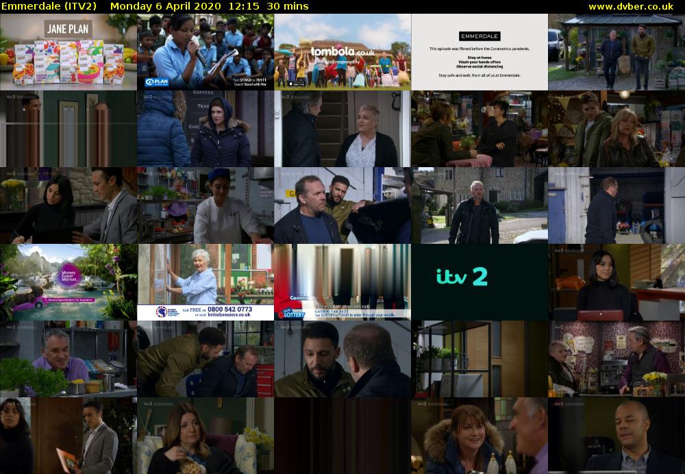 Emmerdale (ITV2) Monday 6 April 2020 12:15 - 12:45