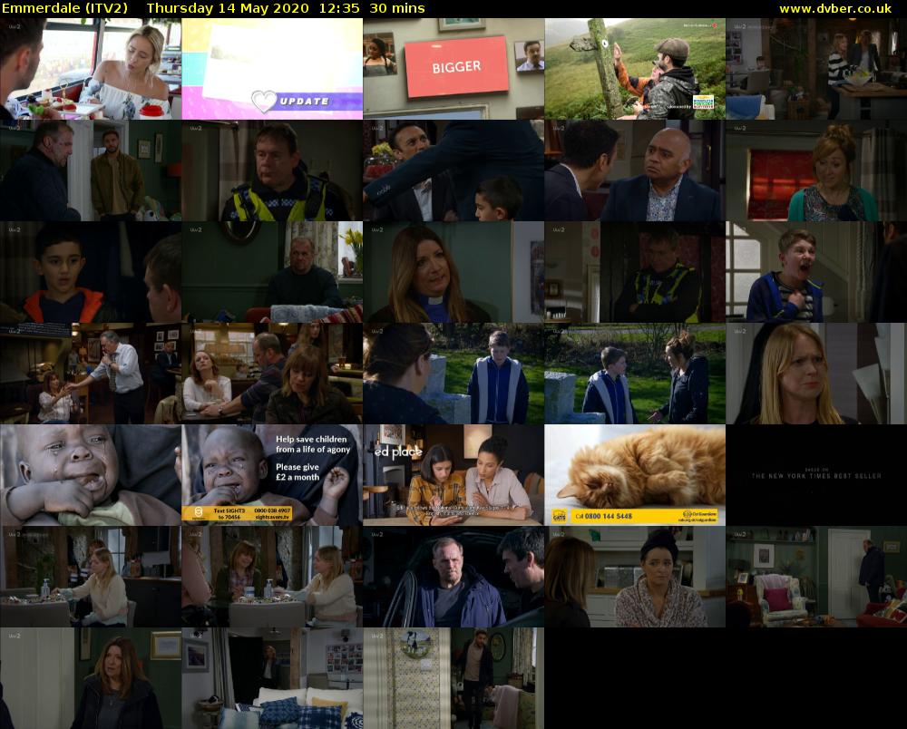 Emmerdale (ITV2) Thursday 14 May 2020 12:35 - 13:05