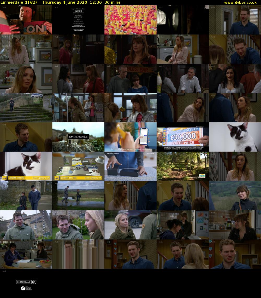 Emmerdale (ITV2) Thursday 4 June 2020 12:30 - 13:00