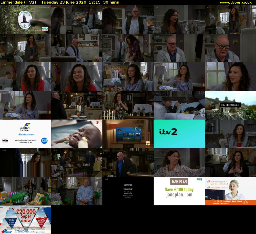 Emmerdale (ITV2) Tuesday 23 June 2020 12:15 - 12:45