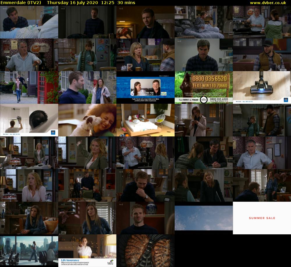 Emmerdale (ITV2) Thursday 16 July 2020 12:25 - 12:55