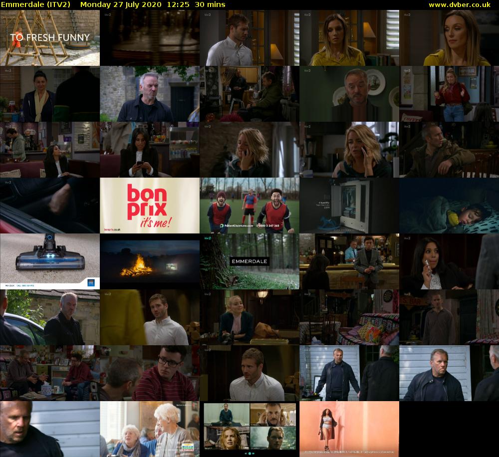 Emmerdale (ITV2) Monday 27 July 2020 12:25 - 12:55