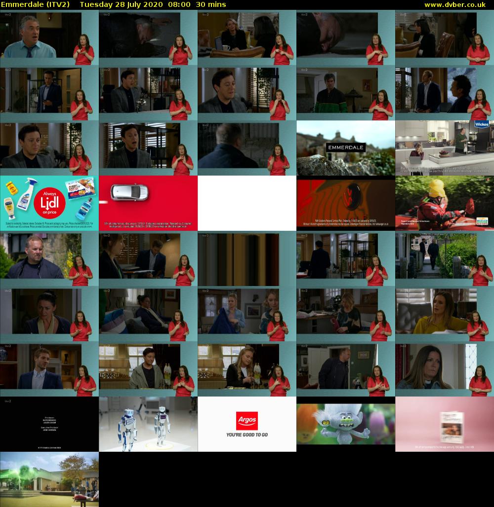 Emmerdale (ITV2) Tuesday 28 July 2020 08:00 - 08:30
