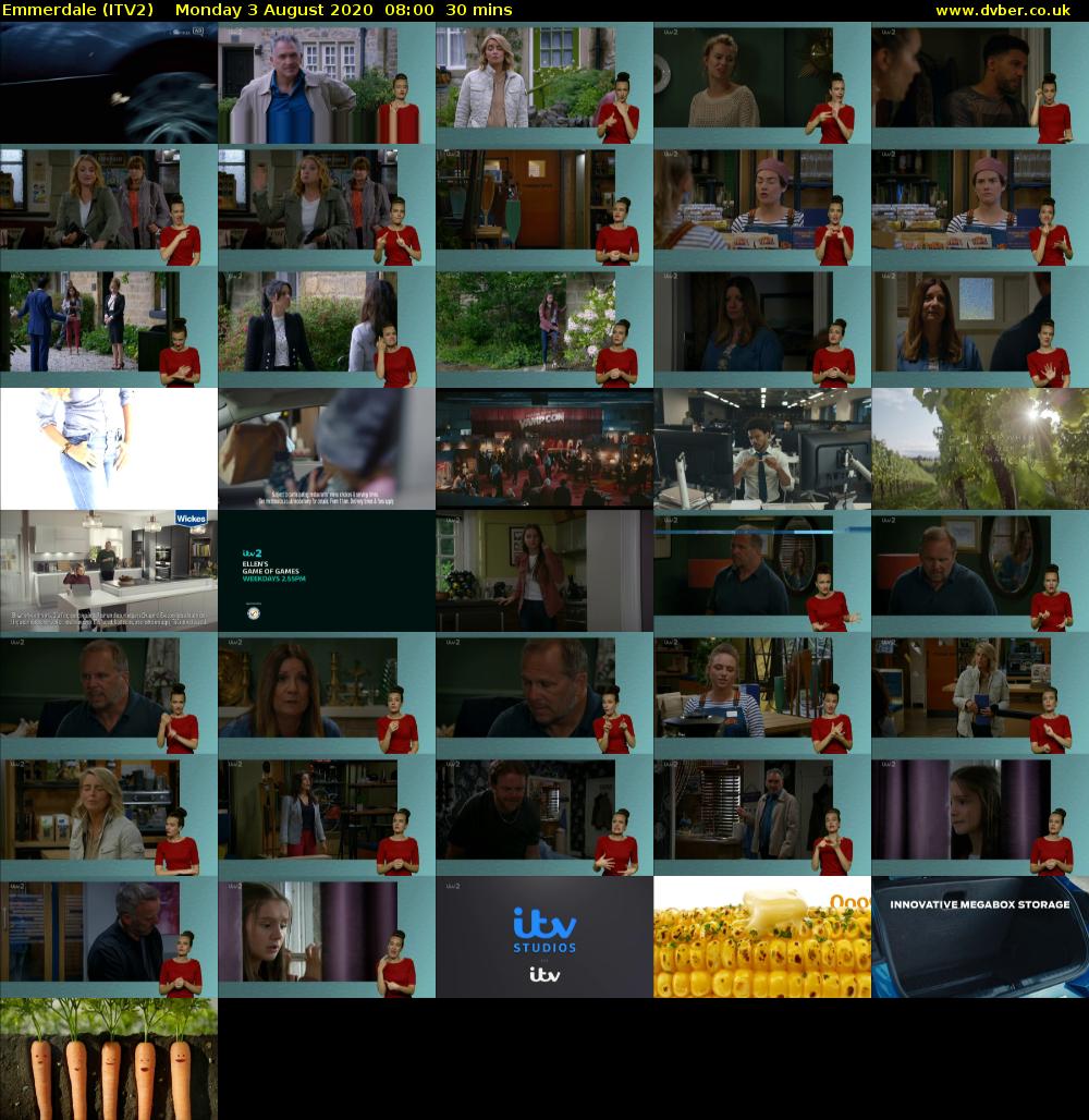 Emmerdale (ITV2) Monday 3 August 2020 08:00 - 08:30