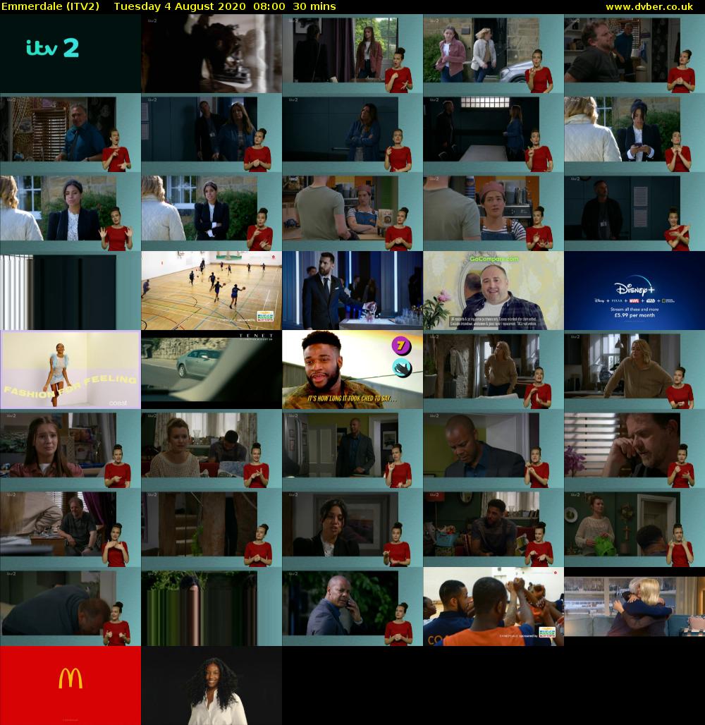 Emmerdale (ITV2) Tuesday 4 August 2020 08:00 - 08:30