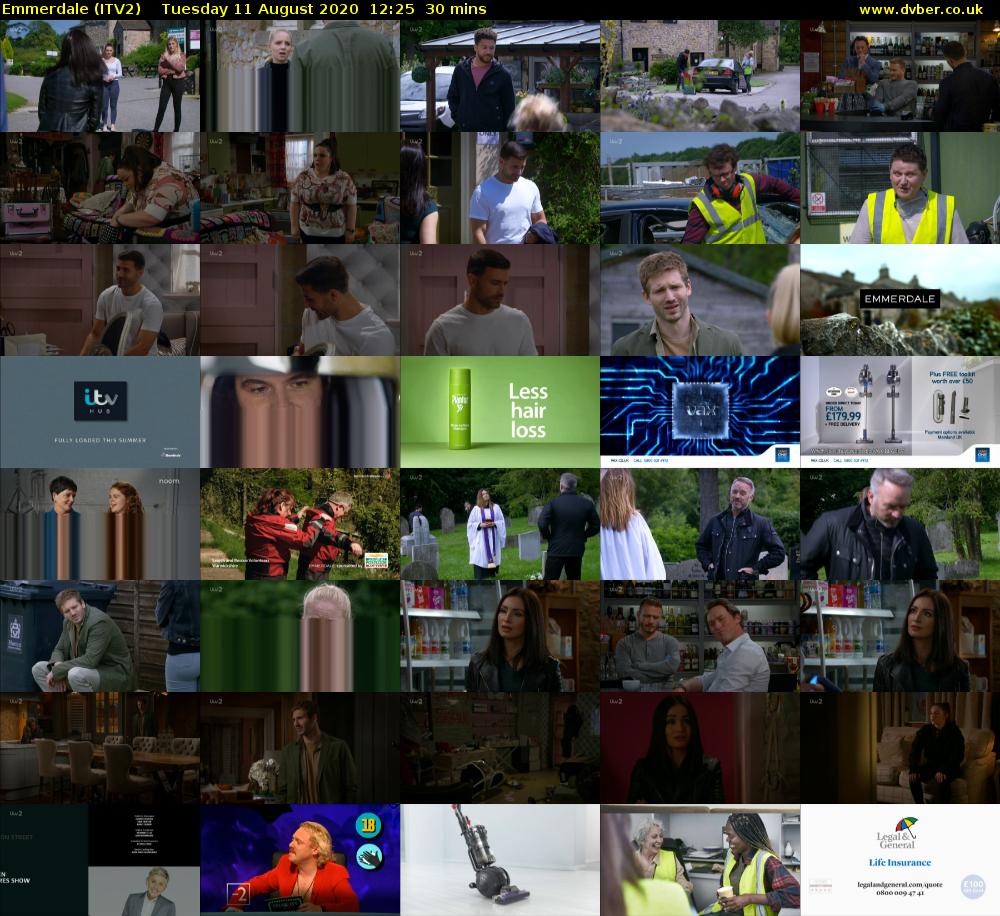 Emmerdale (ITV2) Tuesday 11 August 2020 12:25 - 12:55