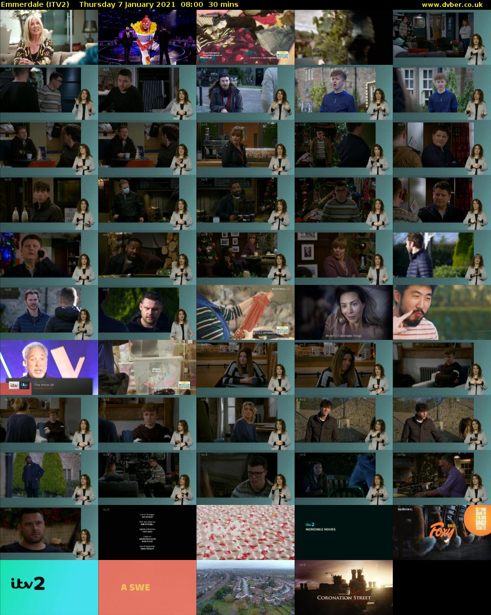 Emmerdale (ITV2) Thursday 7 January 2021 08:00 - 08:30