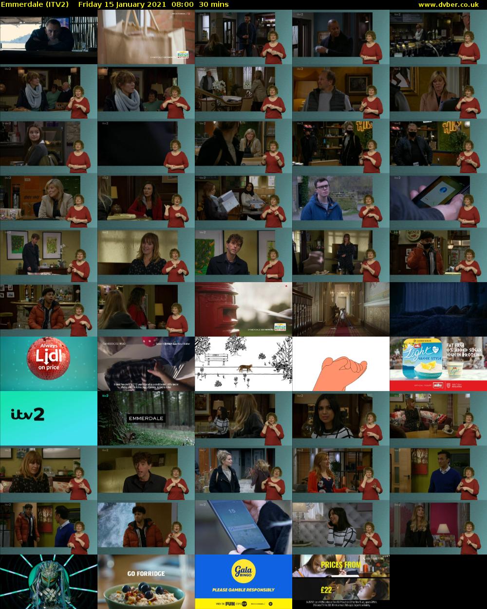 Emmerdale (ITV2) Friday 15 January 2021 08:00 - 08:30