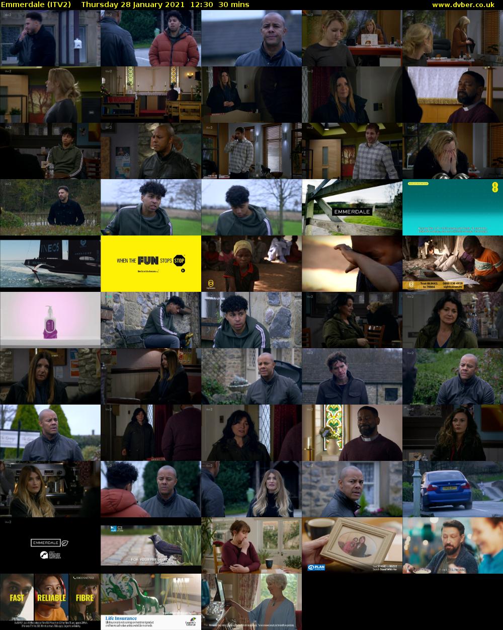 Emmerdale (ITV2) Thursday 28 January 2021 12:30 - 13:00