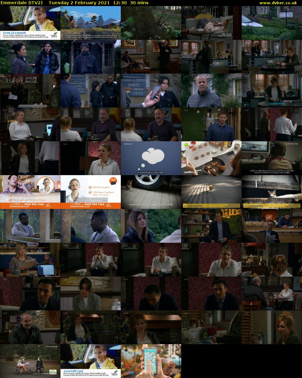 Emmerdale (ITV2) Tuesday 2 February 2021 12:30 - 13:00