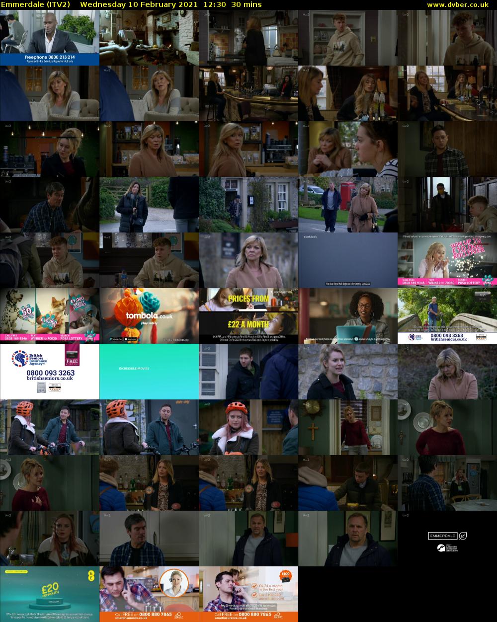 Emmerdale (ITV2) Wednesday 10 February 2021 12:30 - 13:00