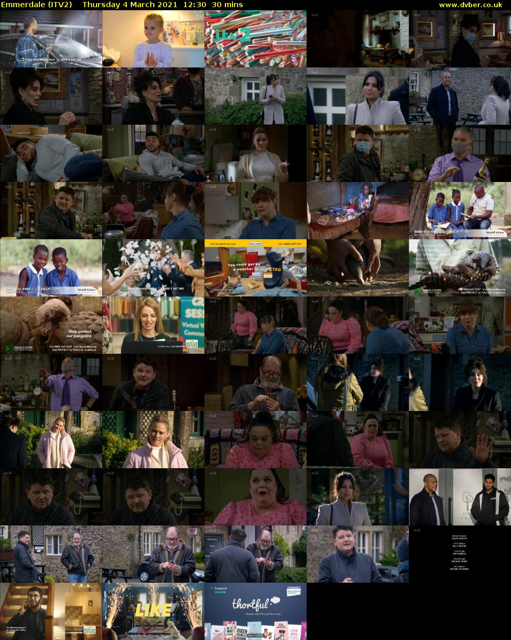 Emmerdale (ITV2) Thursday 4 March 2021 12:30 - 13:00