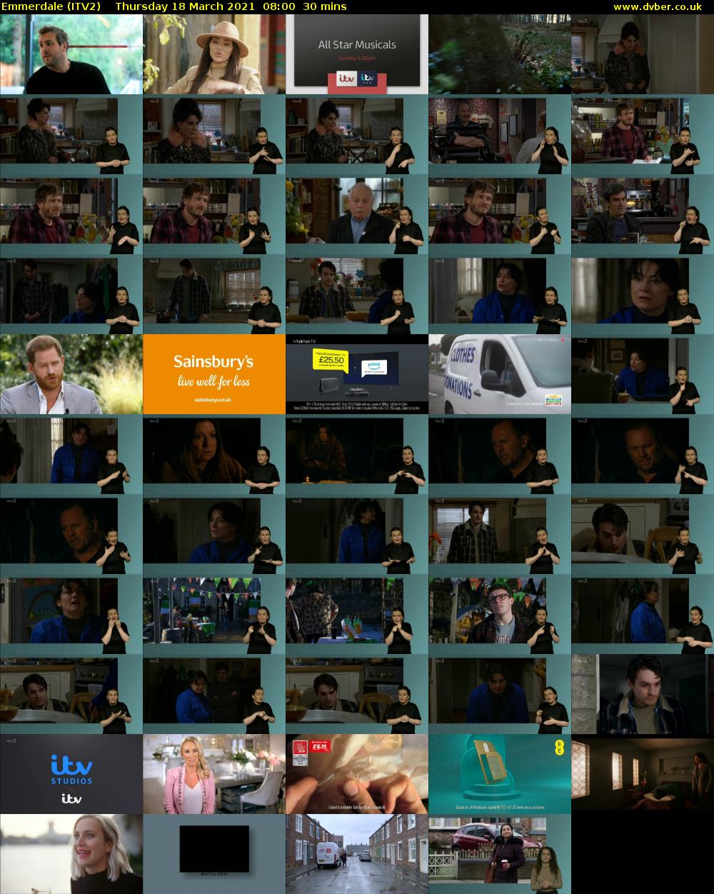 Emmerdale (ITV2) Thursday 18 March 2021 08:00 - 08:30