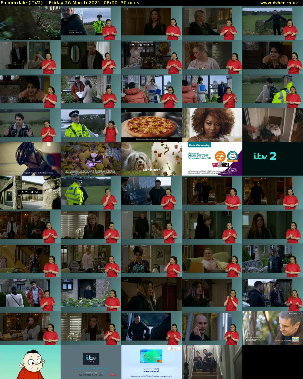 Emmerdale (ITV2) Friday 26 March 2021 08:00 - 08:30