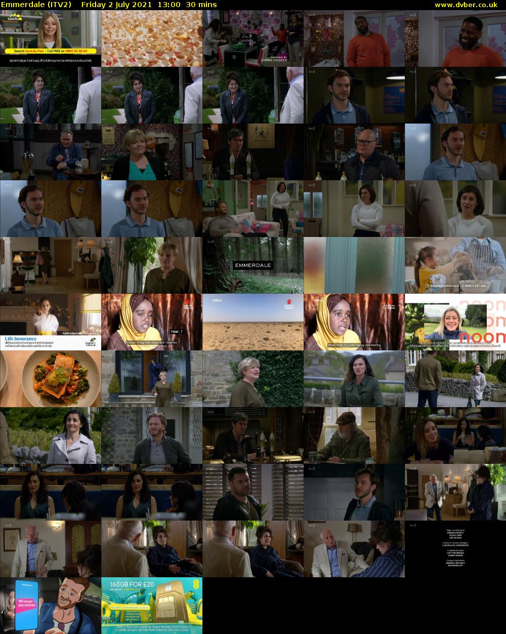 Emmerdale (ITV2) Friday 2 July 2021 13:00 - 13:30