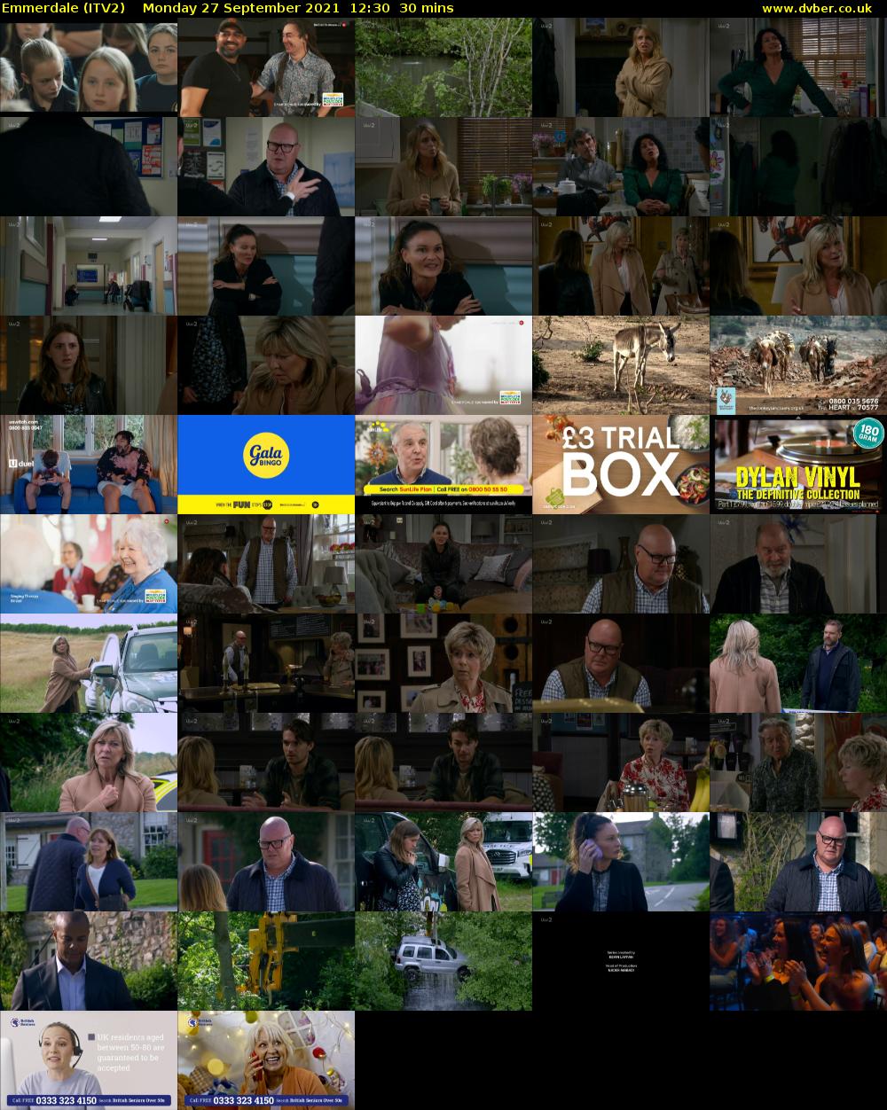 Emmerdale (ITV2) Monday 27 September 2021 12:30 - 13:00