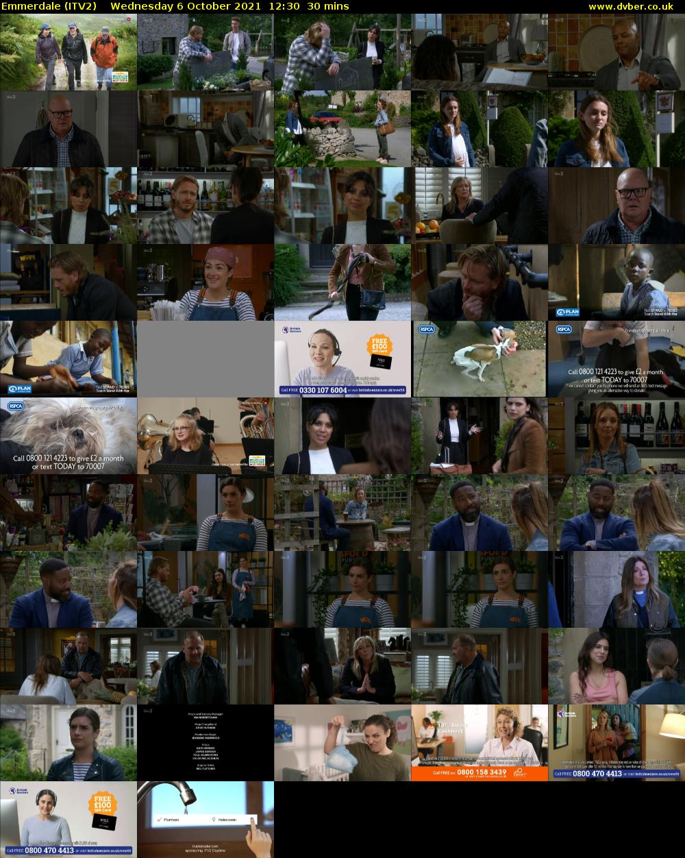 Emmerdale (ITV2) Wednesday 6 October 2021 12:30 - 13:00