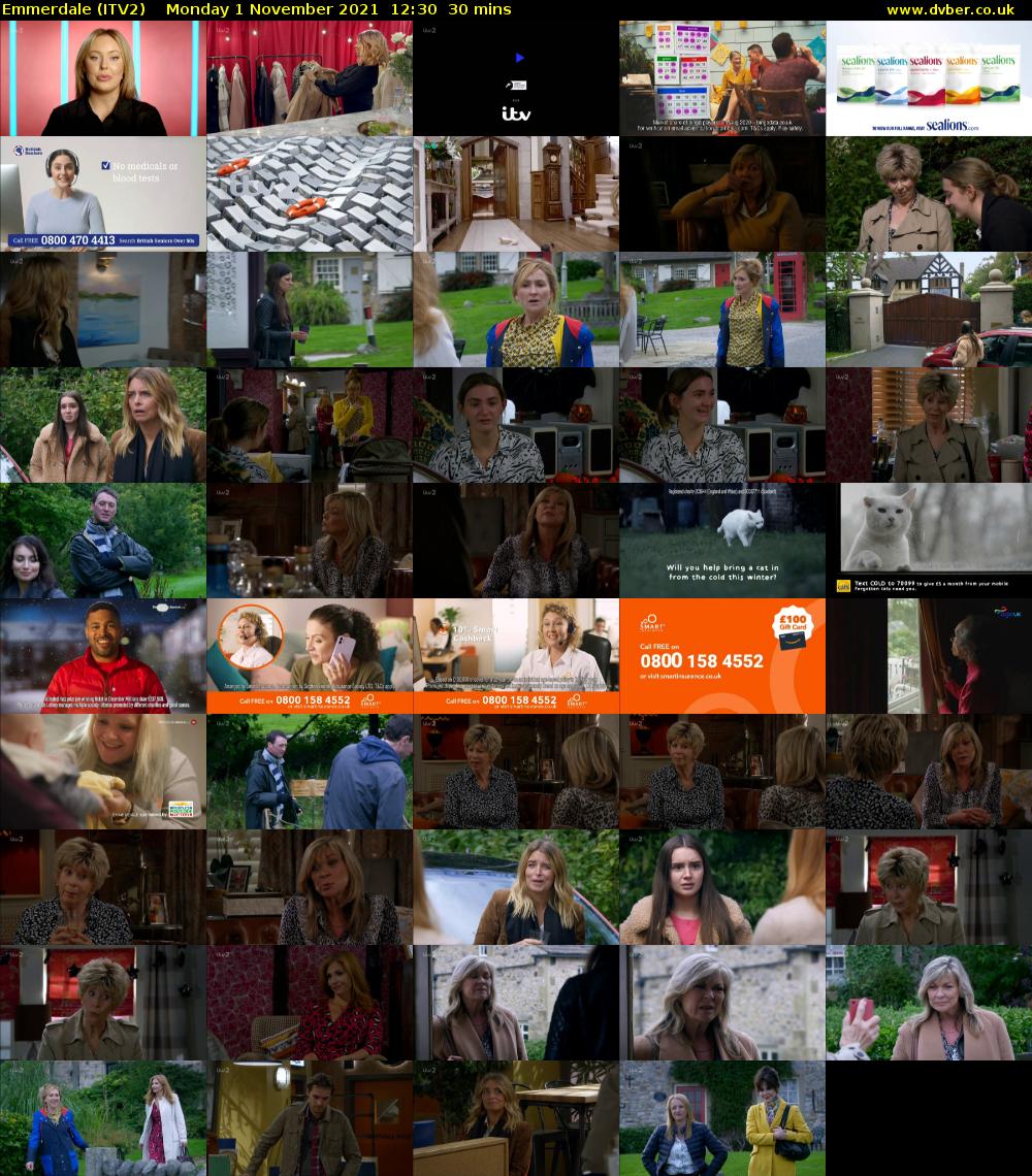 Emmerdale (ITV2) Monday 1 November 2021 12:30 - 13:00