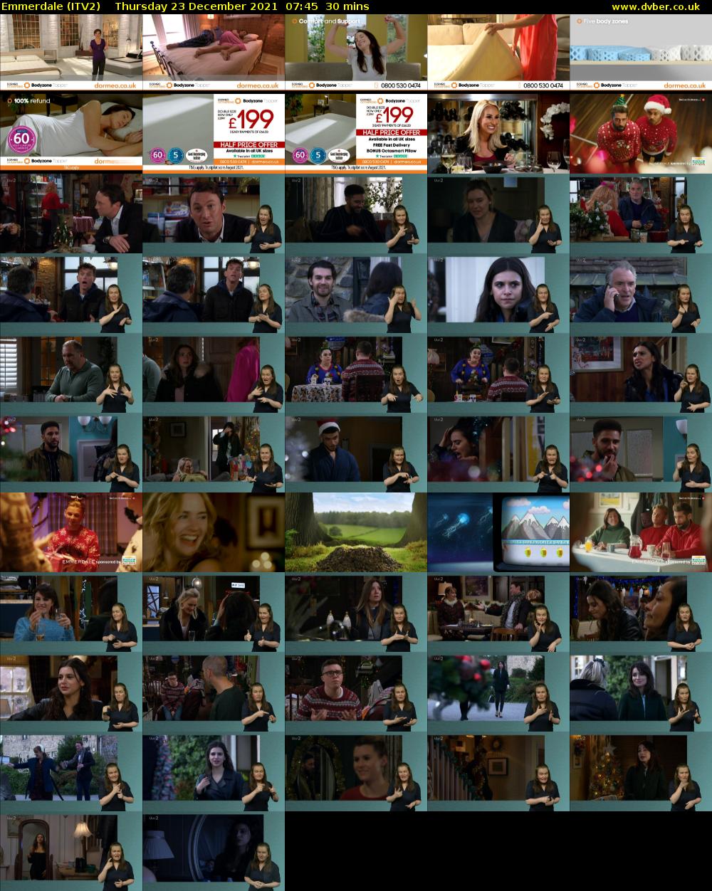 Emmerdale (ITV2) Thursday 23 December 2021 07:45 - 08:15