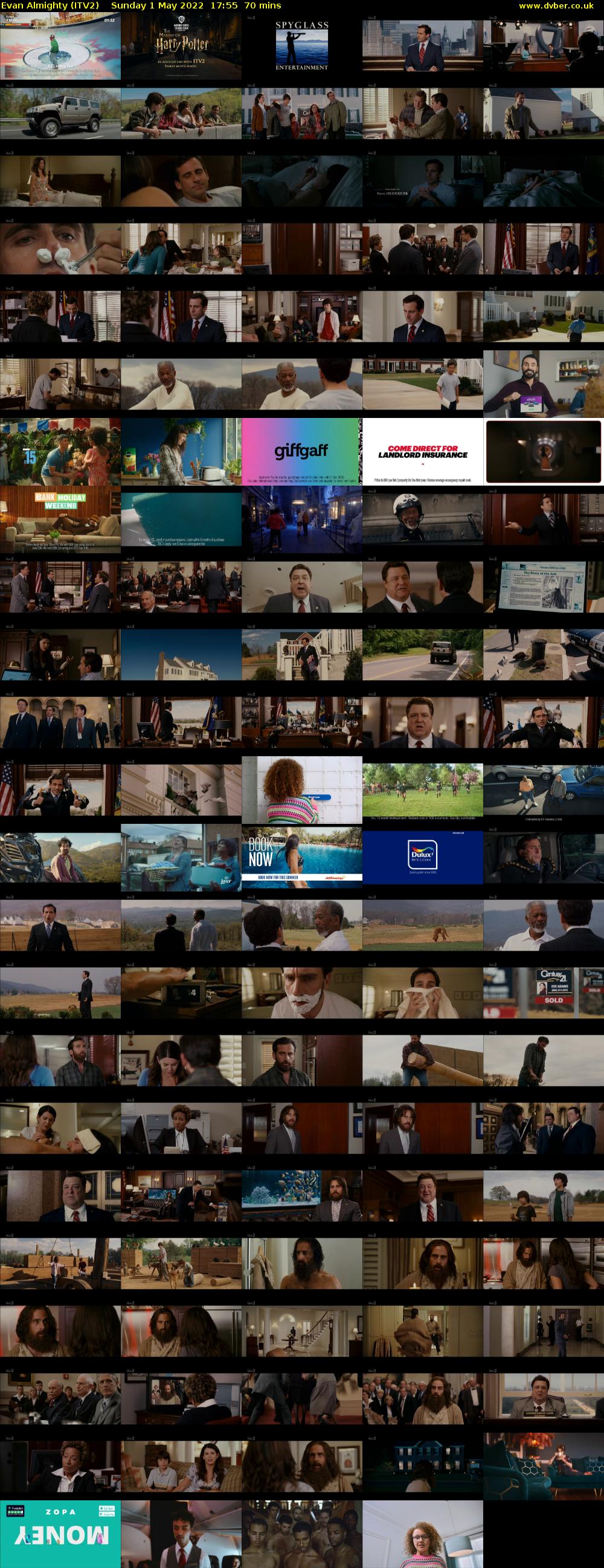 Evan Almighty (ITV2) Sunday 1 May 2022 17:55 - 19:05