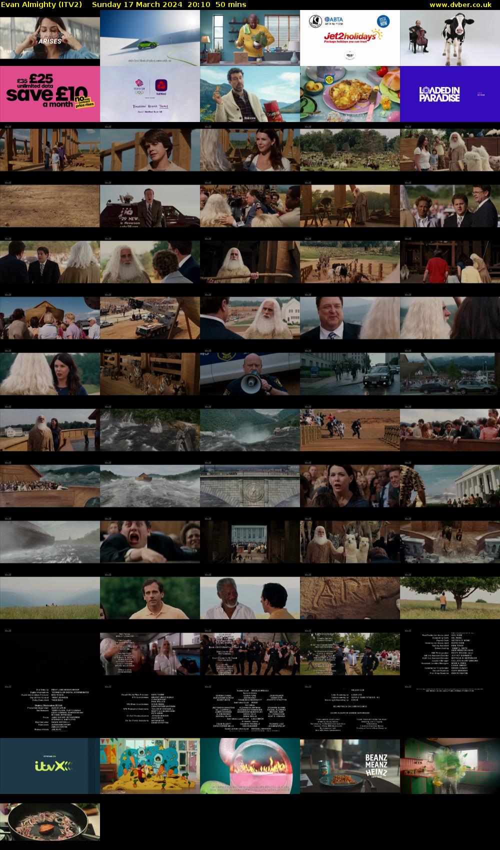Evan Almighty (ITV2) Sunday 17 March 2024 20:10 - 21:00