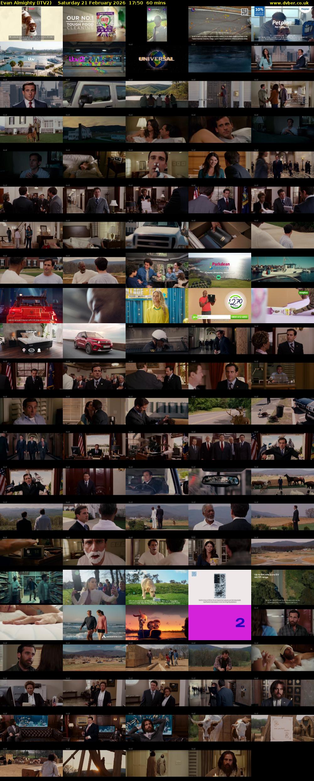 Evan Almighty (ITV2) Saturday 21 February 2026 17:50 - 18:50