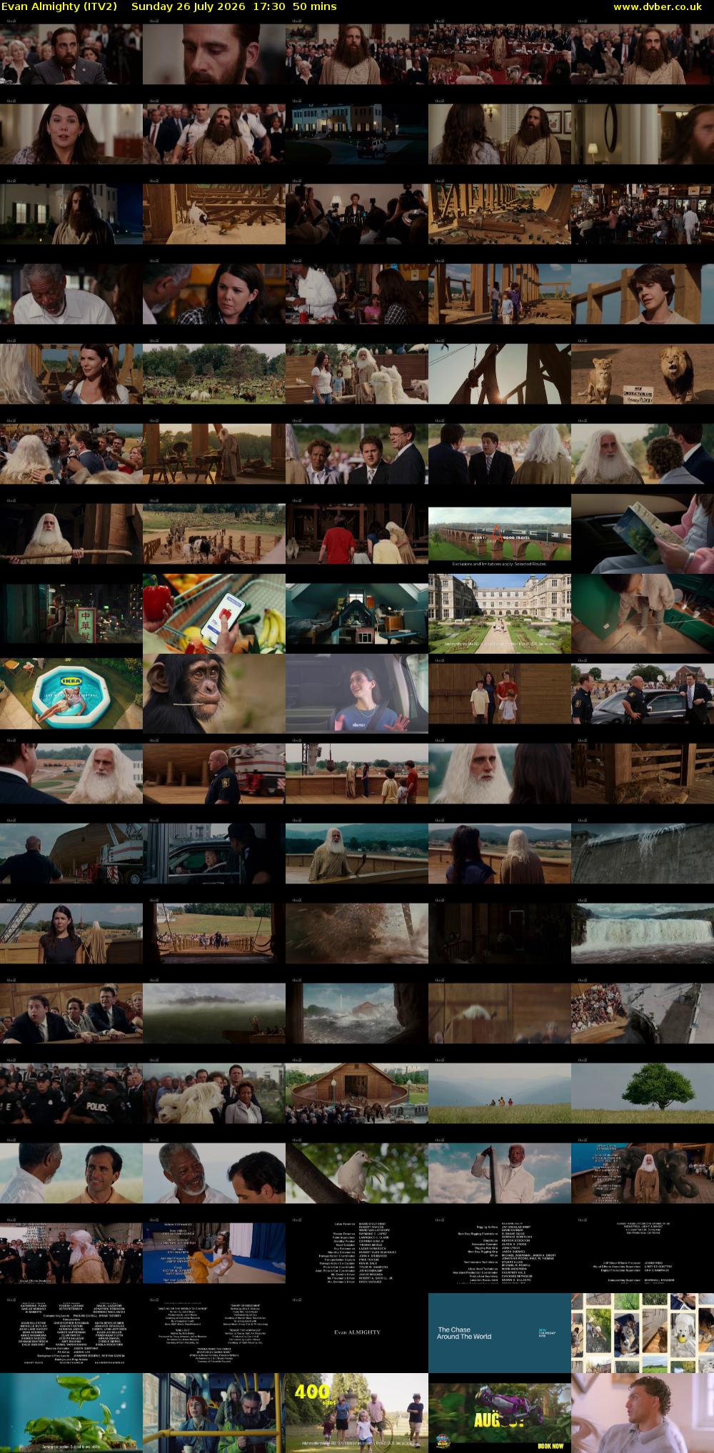 Evan Almighty (ITV2) Sunday 26 July 2026 17:30 - 18:20