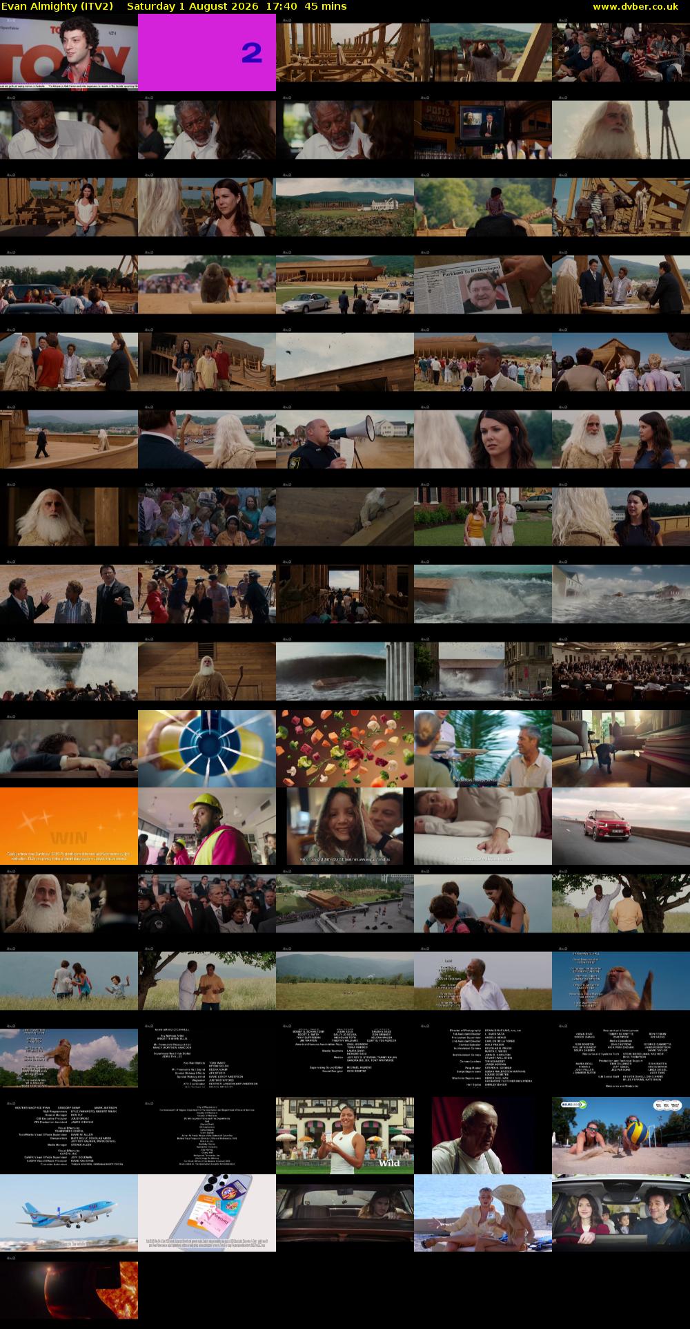 Evan Almighty (ITV2) Saturday 1 August 2026 17:40 - 18:25