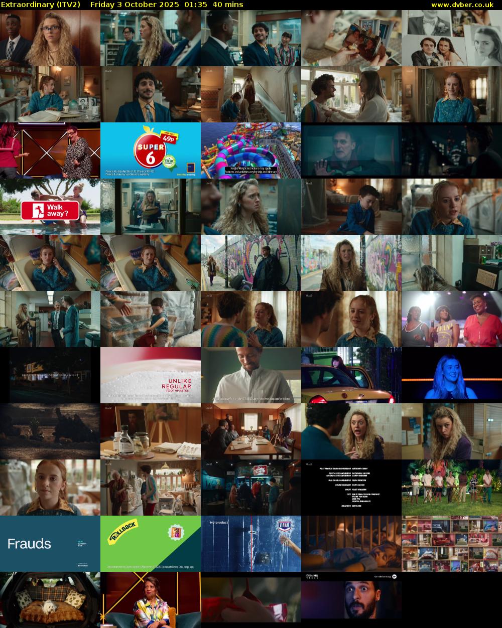 Extraordinary (ITV2) Friday 3 October 2025 01:35 - 02:15