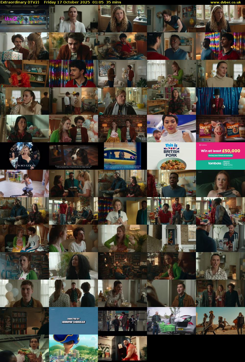 Extraordinary (ITV2) Friday 17 October 2025 01:05 - 01:40