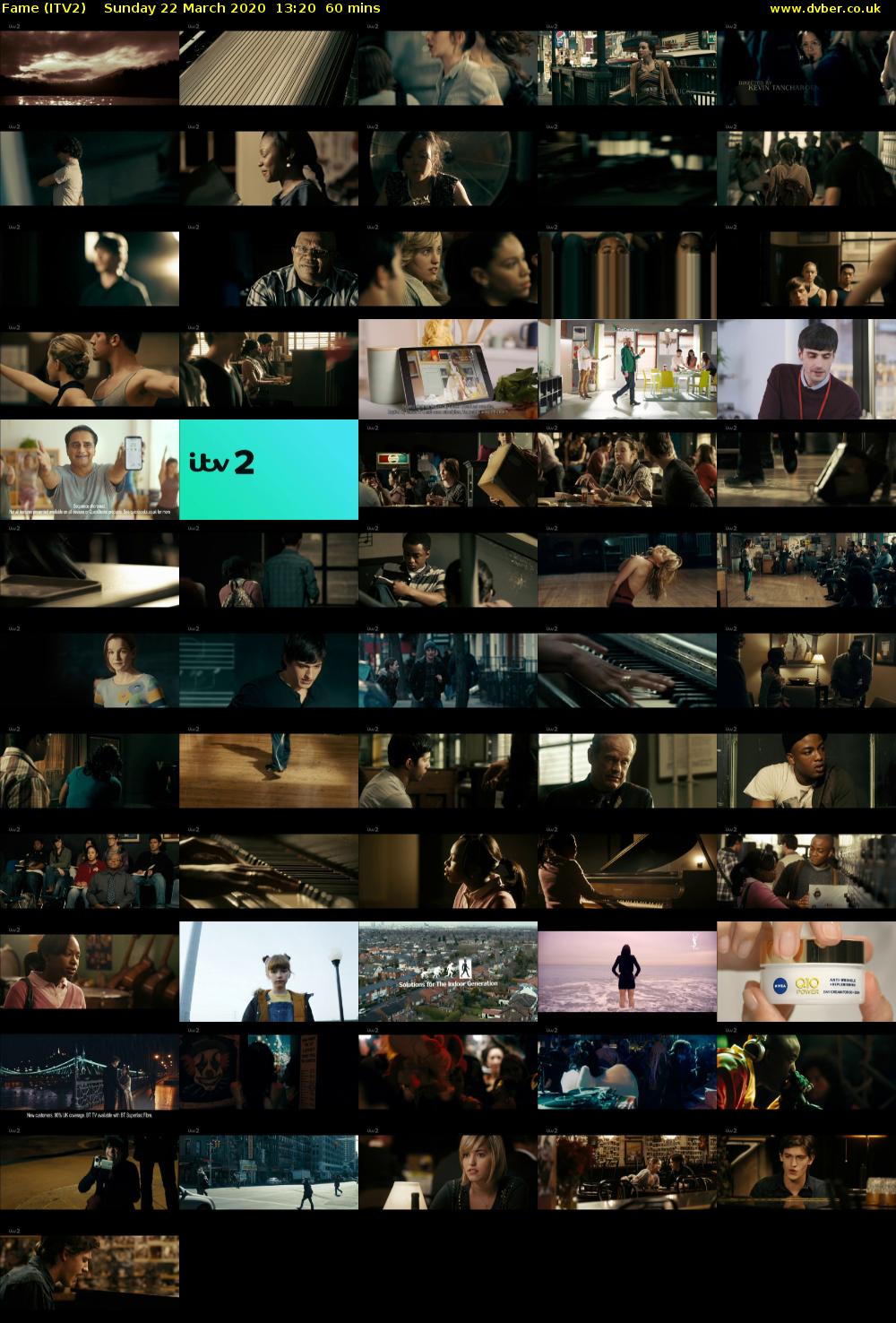 Fame (ITV2) Sunday 22 March 2020 13:20 - 14:20