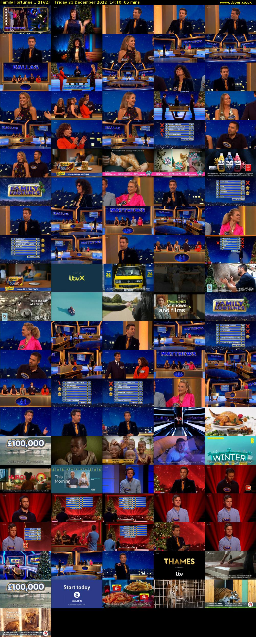 Family Fortunes... (ITV2) Friday 23 December 2022 14:10 - 15:15