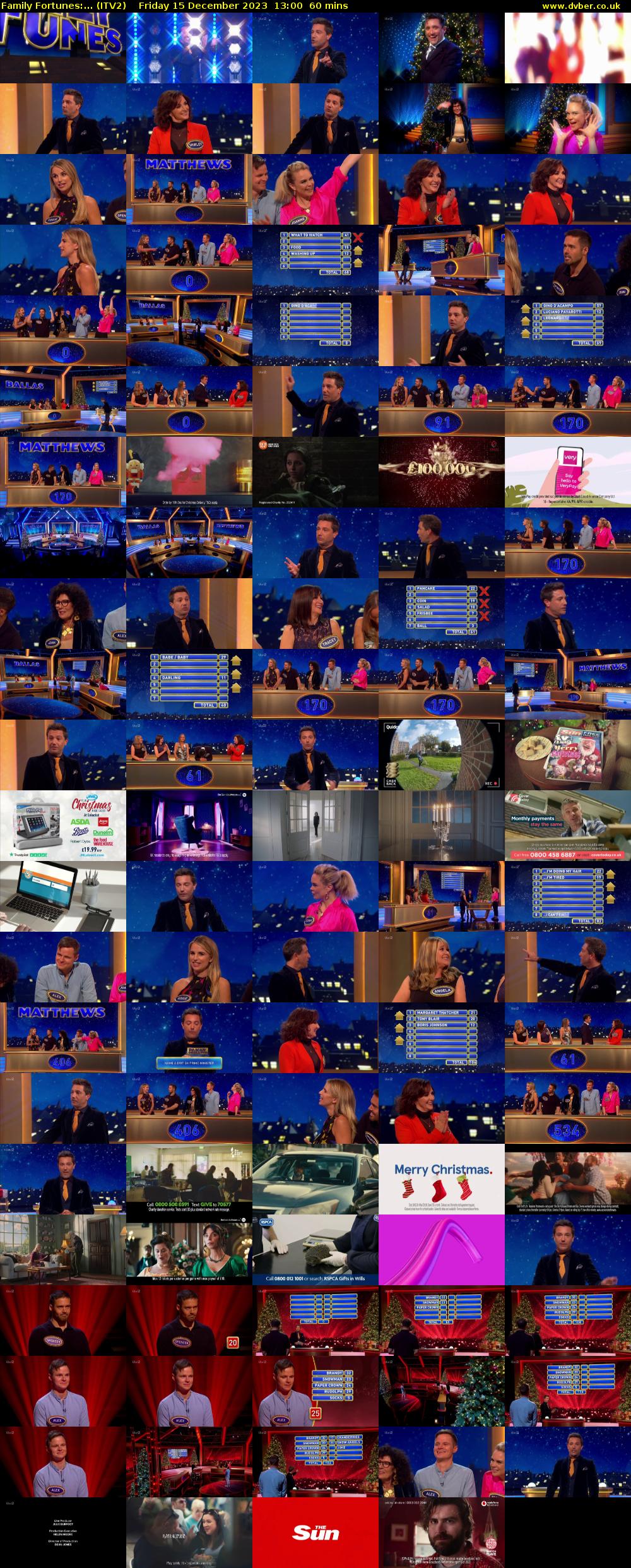 Family Fortunes:... (ITV2) Friday 15 December 2023 13:00 - 14:00