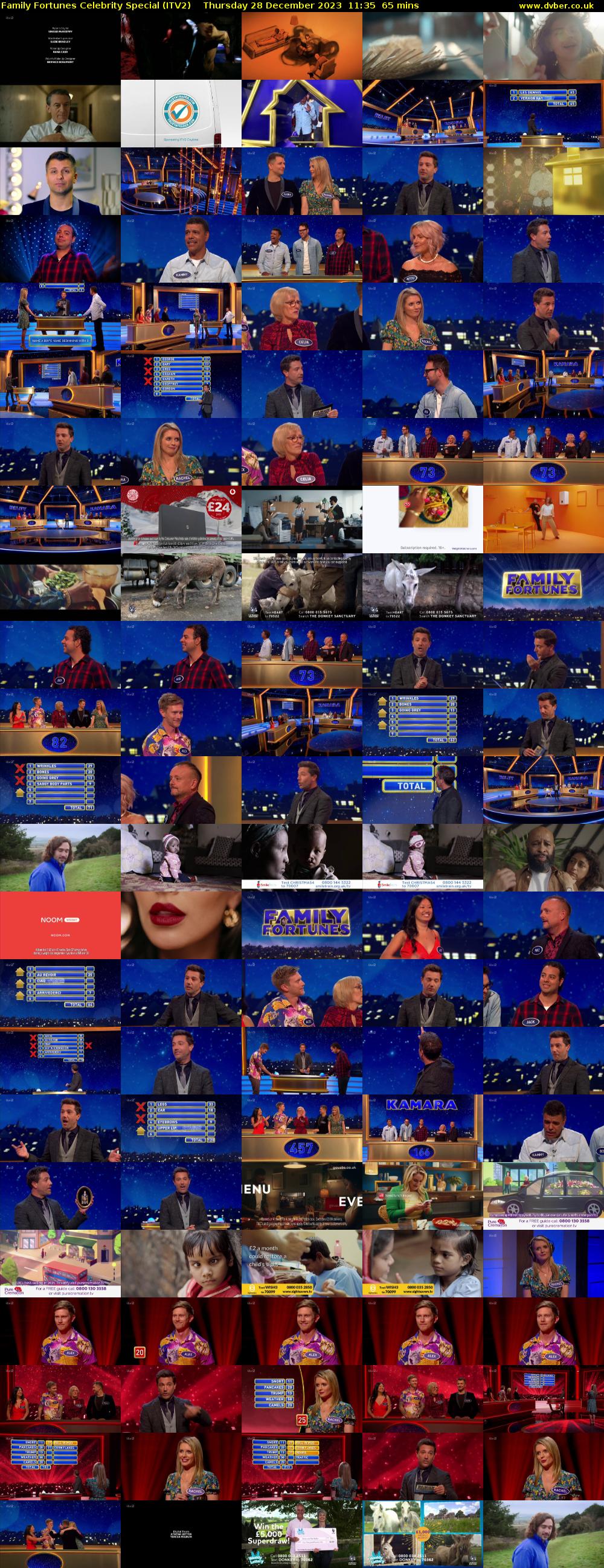 Family Fortunes Celebrity Special (ITV2) Thursday 28 December 2023 11:35 - 12:40