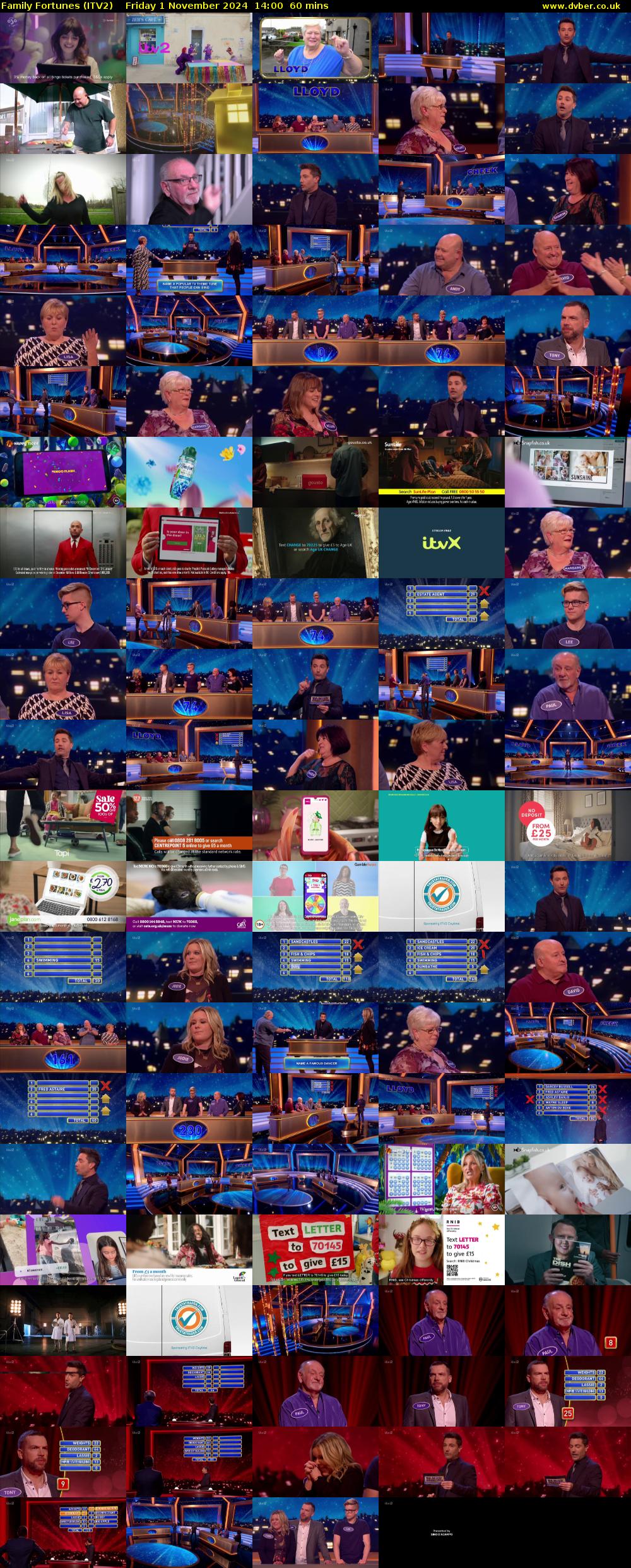 Family Fortunes (ITV2) Friday 1 November 2024 14:00 - 15:00