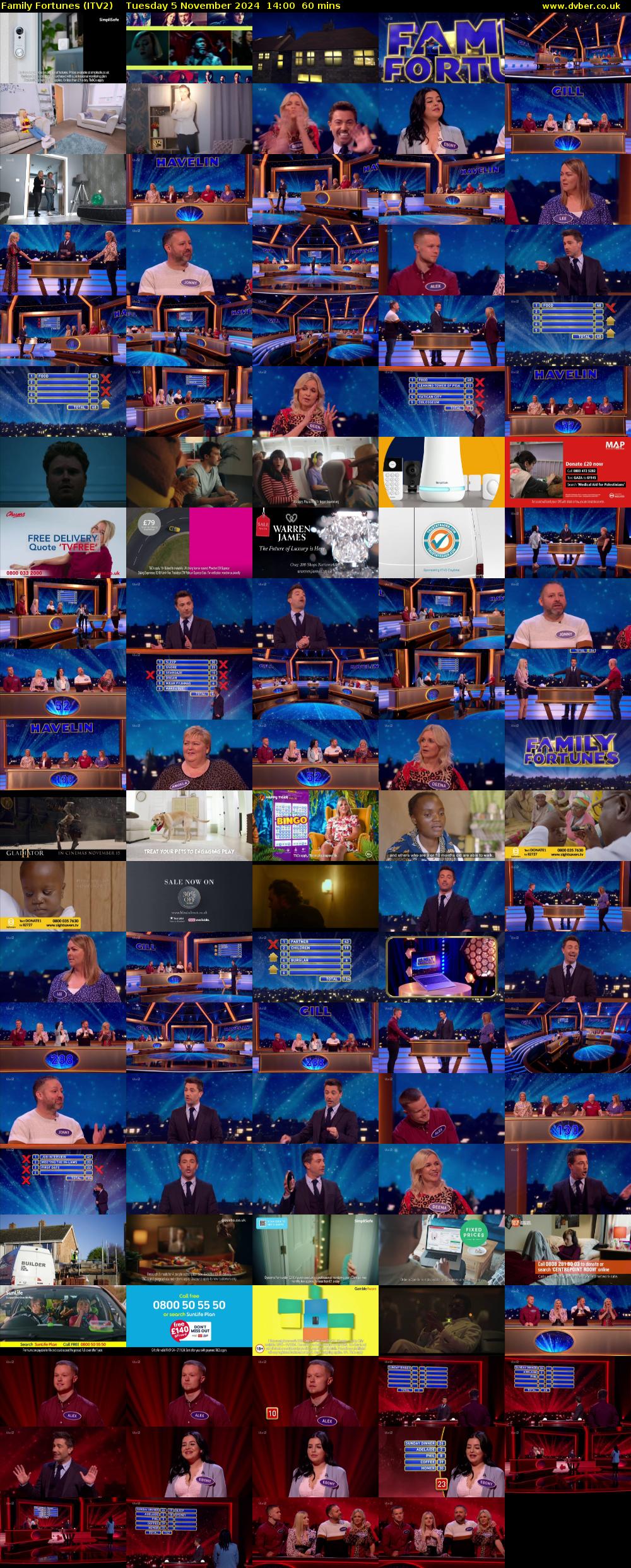 Family Fortunes (ITV2) Tuesday 5 November 2024 14:00 - 15:00