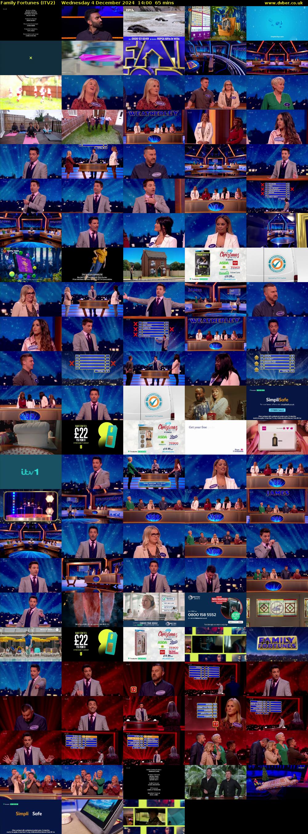 Family Fortunes (ITV2) Wednesday 4 December 2024 14:00 - 15:05