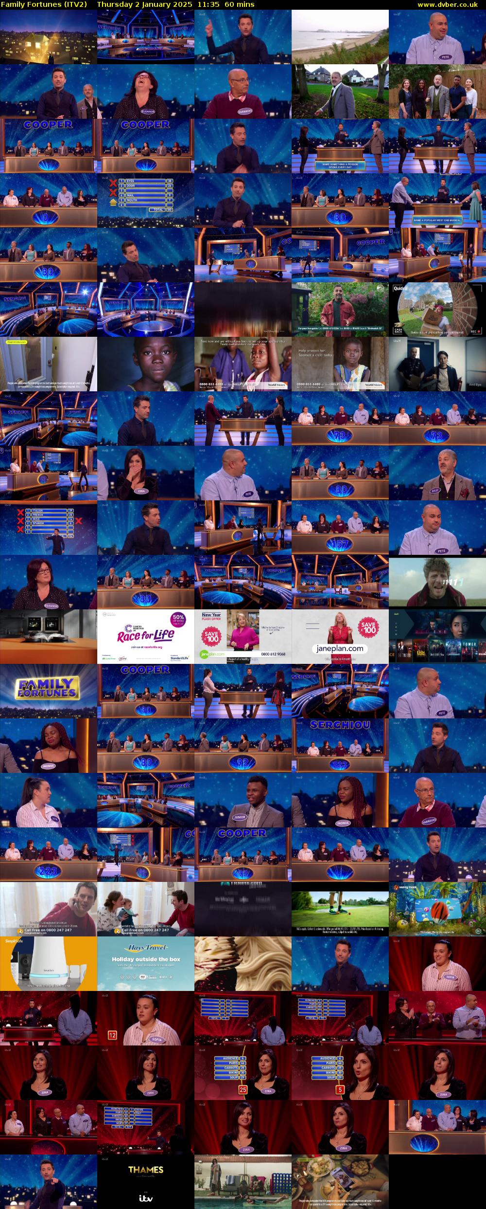 Family Fortunes (ITV2) Thursday 2 January 2025 11:35 - 12:35
