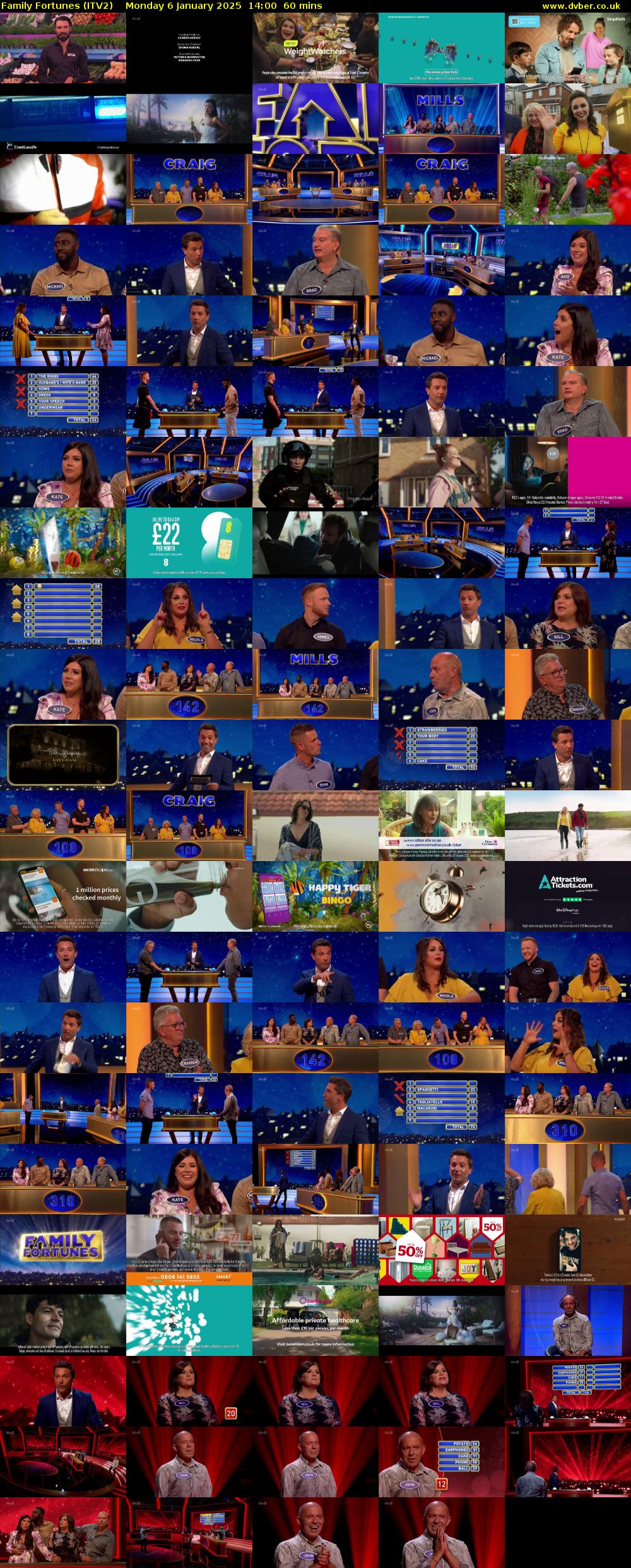 Family Fortunes (ITV2) Monday 6 January 2025 14:00 - 15:00
