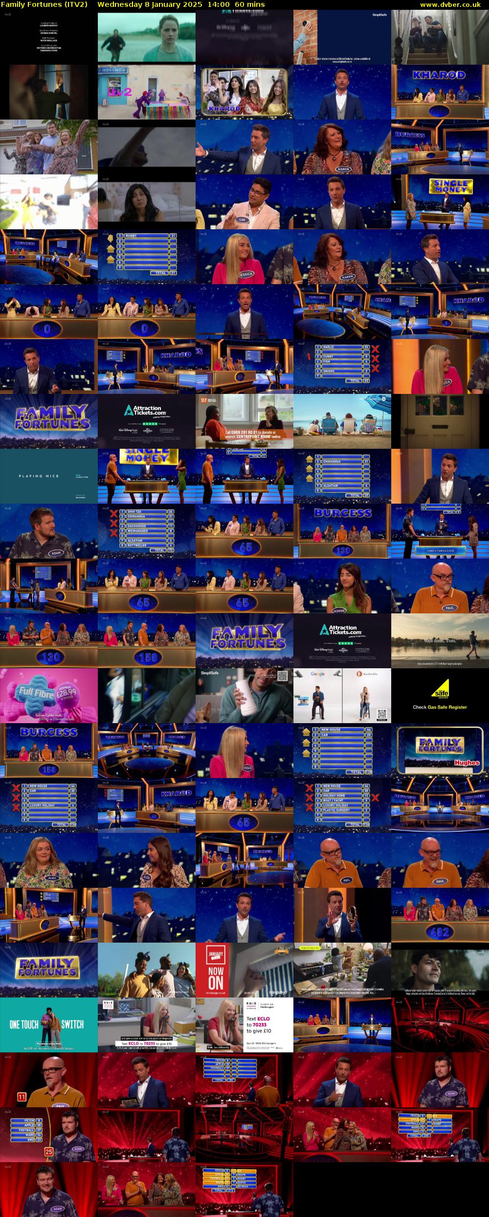 Family Fortunes (ITV2) Wednesday 8 January 2025 14:00 - 15:00