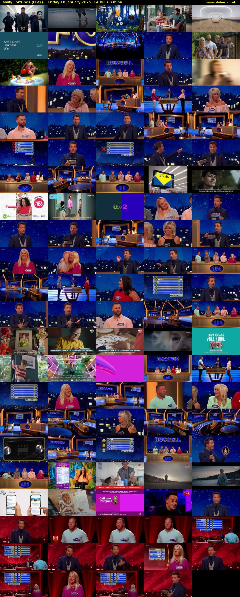 Family Fortunes (ITV2) Friday 10 January 2025 14:00 - 15:00