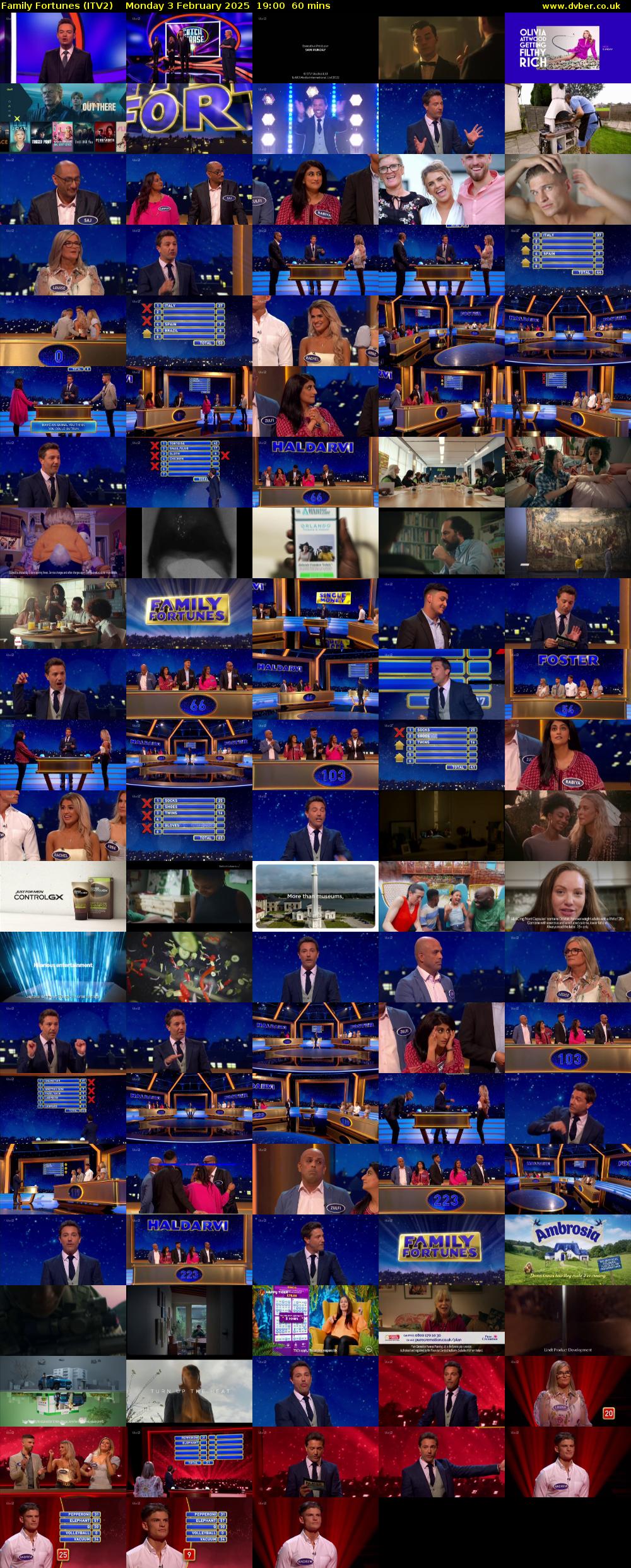 Family Fortunes (ITV2) Monday 3 February 2025 19:00 - 20:00