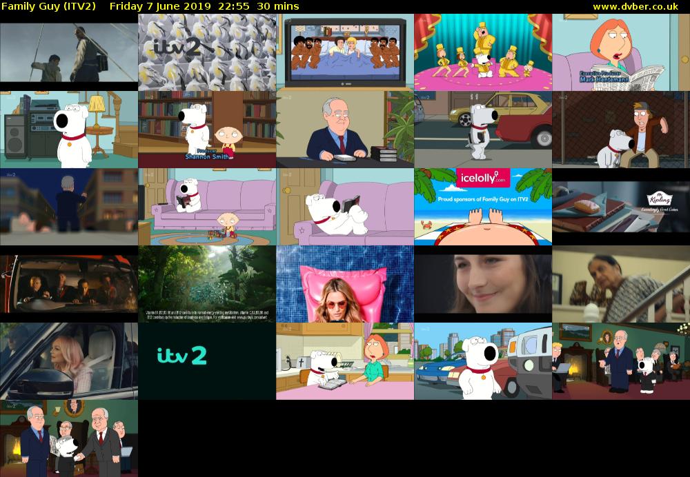 Family Guy (ITV2) Friday 7 June 2019 22:55 - 23:25
