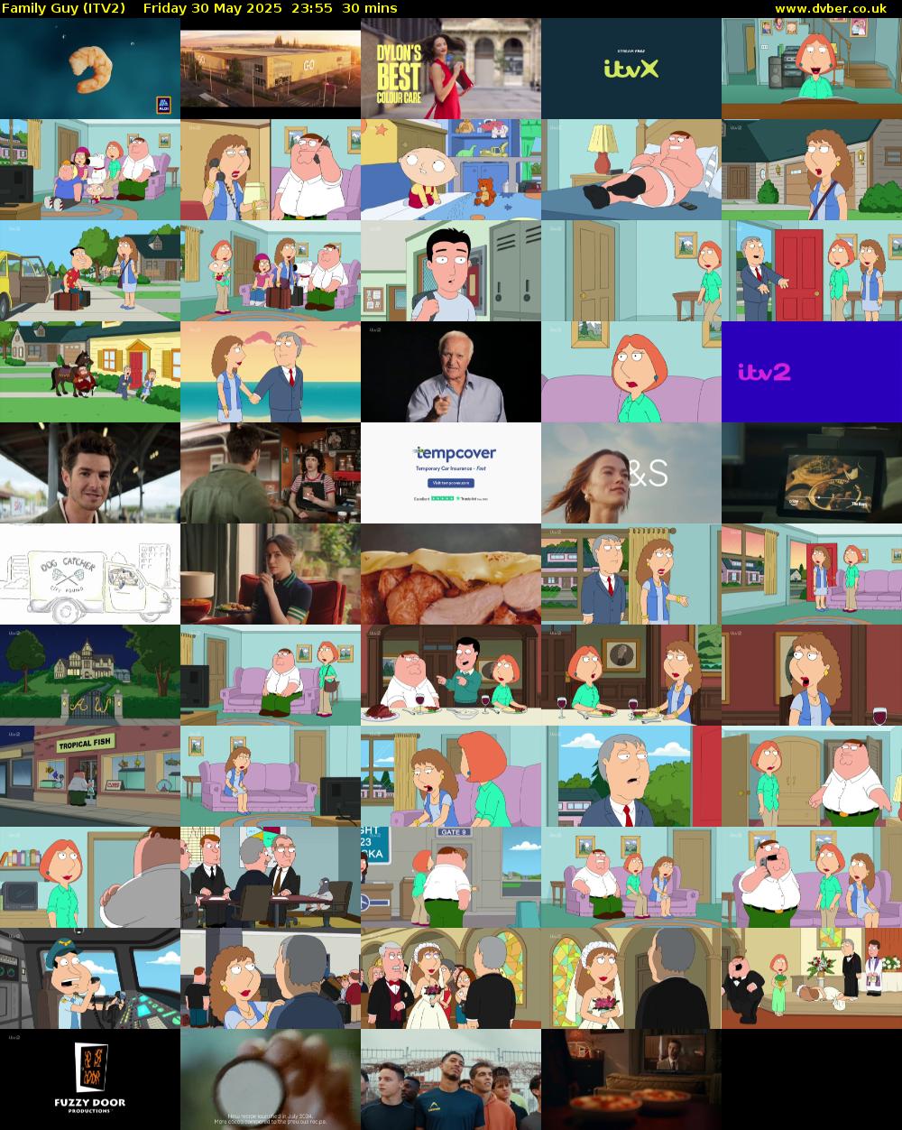 Family Guy (ITV2) Friday 30 May 2025 23:55 - 00:25