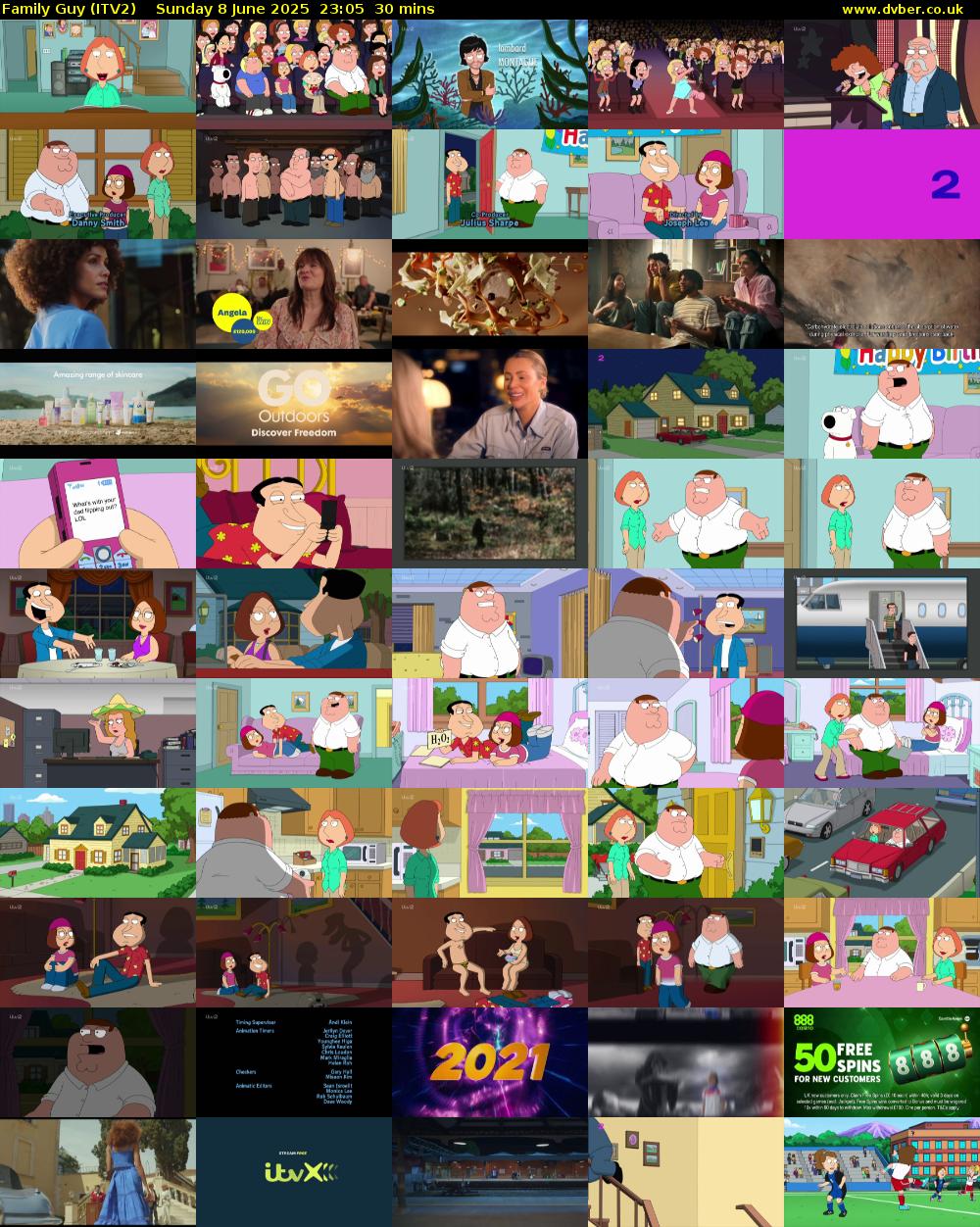 Family Guy (ITV2) Sunday 8 June 2025 23:05 - 23:35