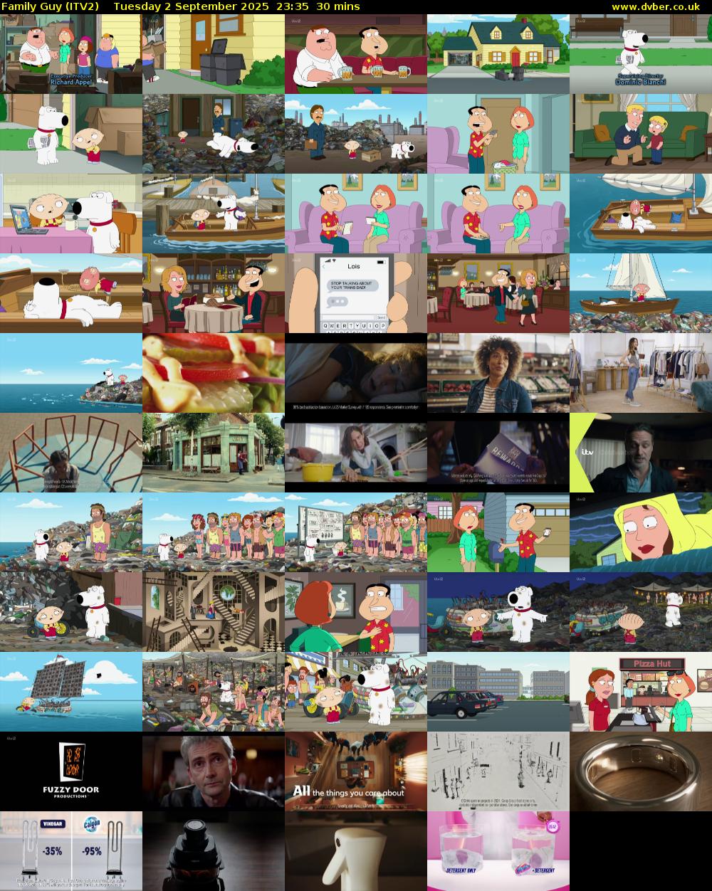 Family Guy (ITV2) Tuesday 2 September 2025 23:35 - 00:05