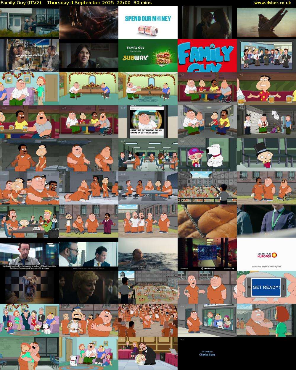 Family Guy (ITV2) Thursday 4 September 2025 22:00 - 22:30