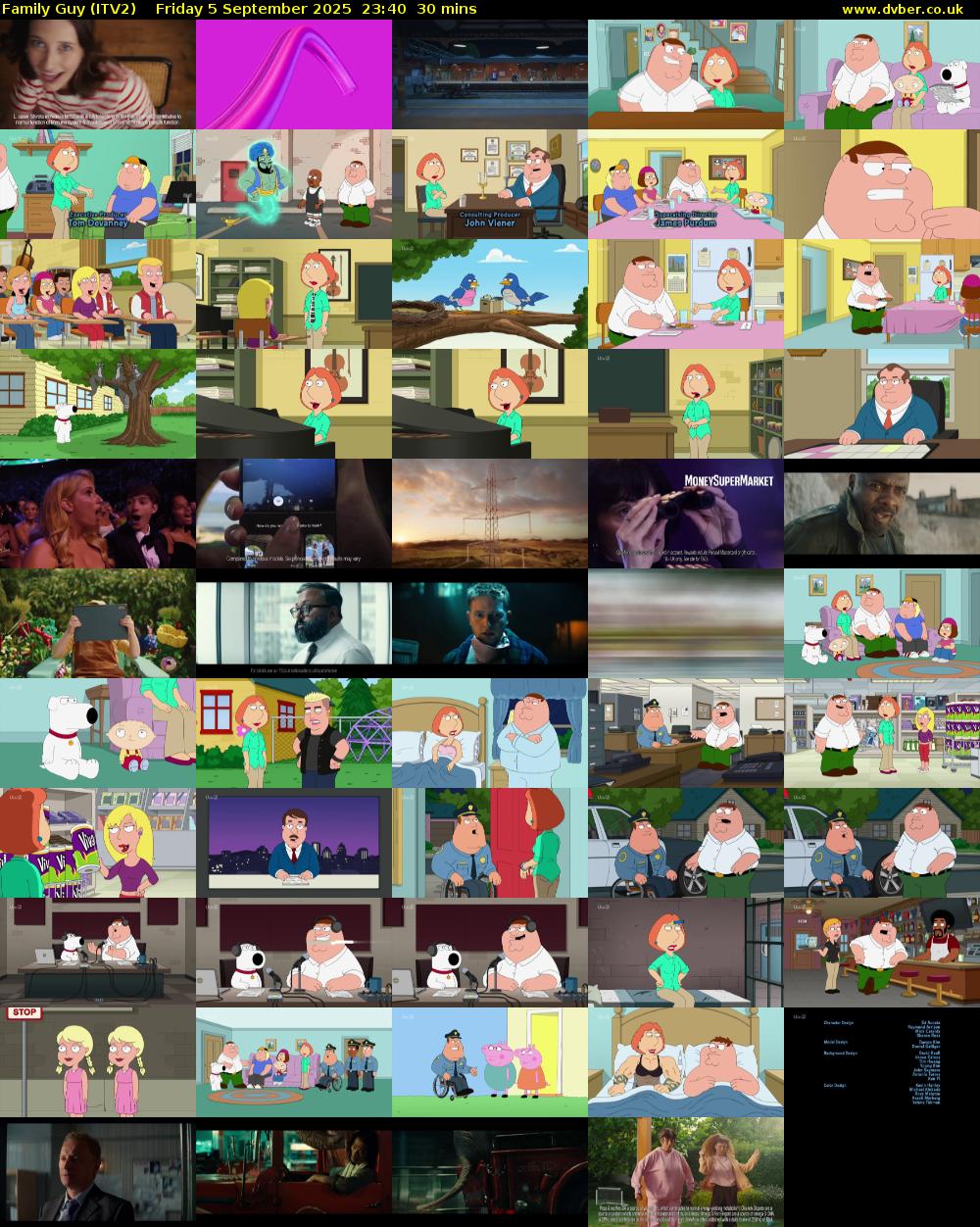 Family Guy (ITV2) Friday 5 September 2025 23:40 - 00:10